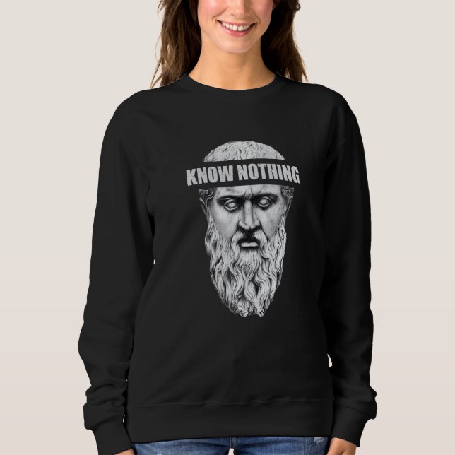 Sweatshirt Platon Sokrates Aristote Ne Sait Rien Delphi  Phil (Devant)