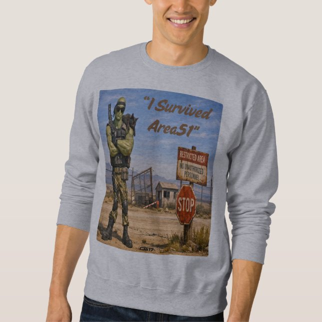 Sweatshirt Playera Area51 -I survived Area51 (Devant)
