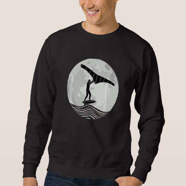 Sweatshirt Pleine lune de l'aile Foiler Wingsurf Wing Foil (Devant)