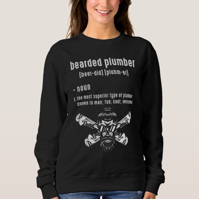 Sweatshirt plombier barbu nom définition plomberie Tuyauteur (Devant)