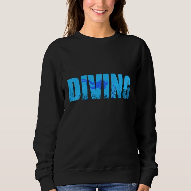 Sweatshirt Plongée en scaphandre autonome récif océan (Devant)