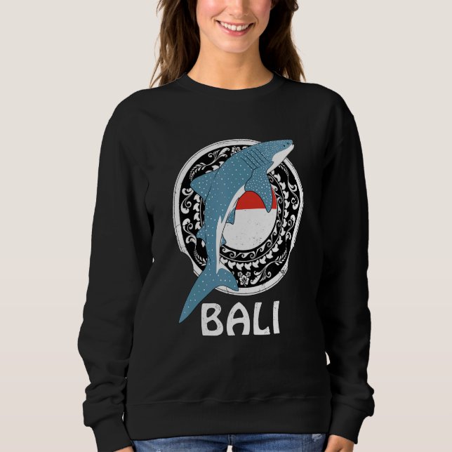 Sweatshirt Plongée Requin Baleine Bali Drapeau de l'Indonésie (Devant)