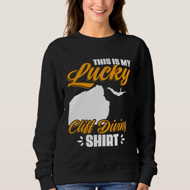 Sweatshirt Plongeon de falaise de saut extrême Lucky Cliff Di (Devant)