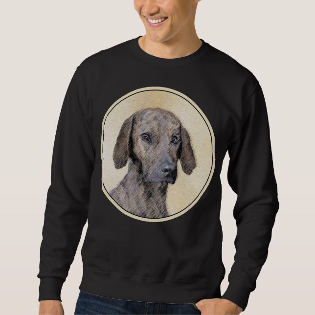 Sweatshirt Plott Peinture - Cute Original Chien Art (Devant)