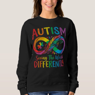 Sweatshirt Plume de l'infini arc-en-ciel de sensibilisation à