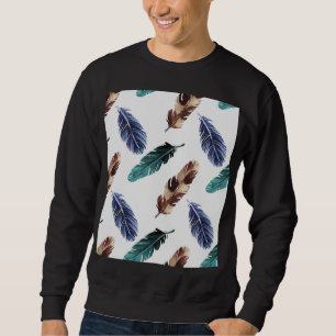 Sweatshirt Plumes colorées Texture tribale