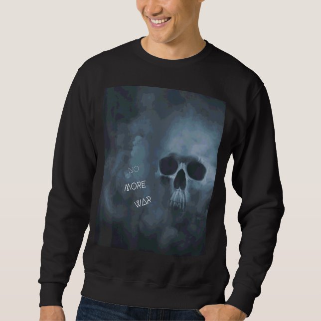 Sweatshirt Plus de crâne de guerre Design unique (Devant)