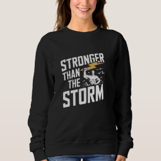 Sweatshirt Plus Fort que la Tempête Foi Chrétienne Surmonter