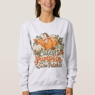 Sweatshirt Plus Mignon Citrouille Automne Halloween Action de