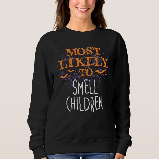 Sweatshirt Plus susceptible d'avoir une odeur d'Halloween Enf (Devant)