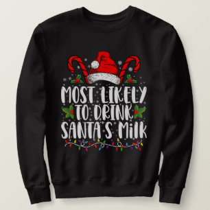 Sweatshirt Plus susceptible de boire le lait du Père Noël Fun