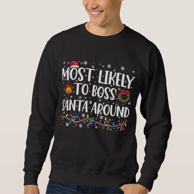 Sweatshirt Plus susceptible de diriger le Père Noël Funny Noë (Devant)