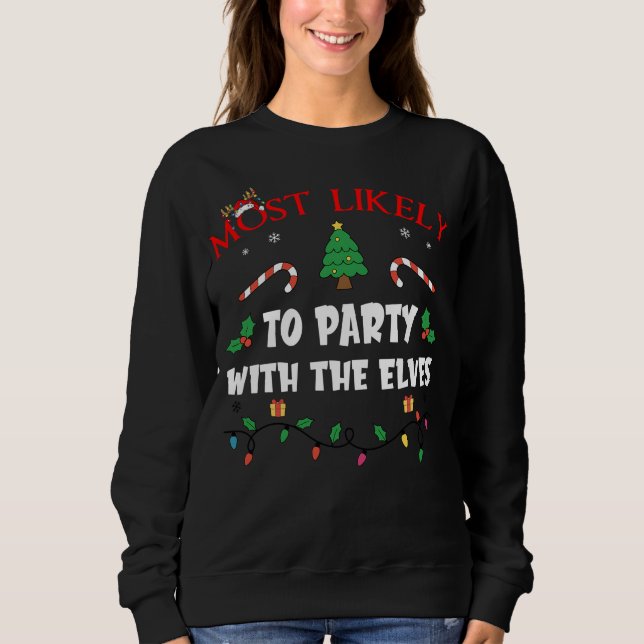 Sweatshirt Plus susceptible de faire la fête avec les lutins  (Devant)