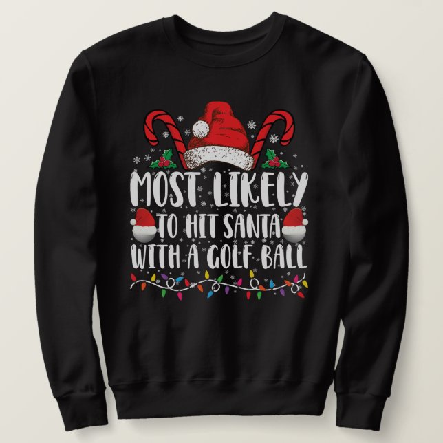 Sweatshirt Plus susceptible de frapper le Père Noël avec un b (Design devant)
