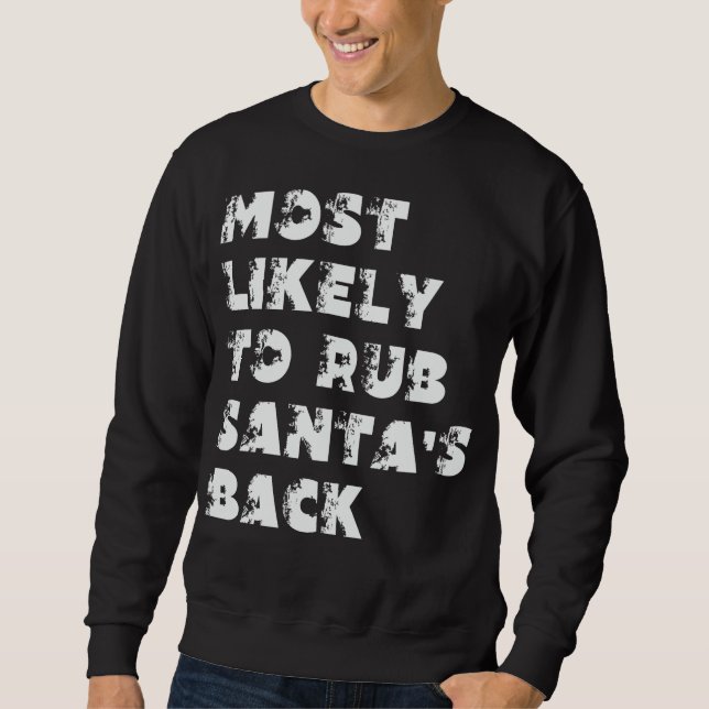 Sweatshirt Plus susceptible de frotter le dos du Père Noël (Devant)