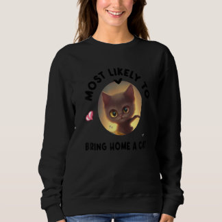 Sweatshirt Plus susceptible de ramener à la maison un chat er