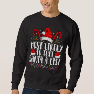 Sweatshirt Plus susceptible d'envoyer un SMS au Père Noël Une