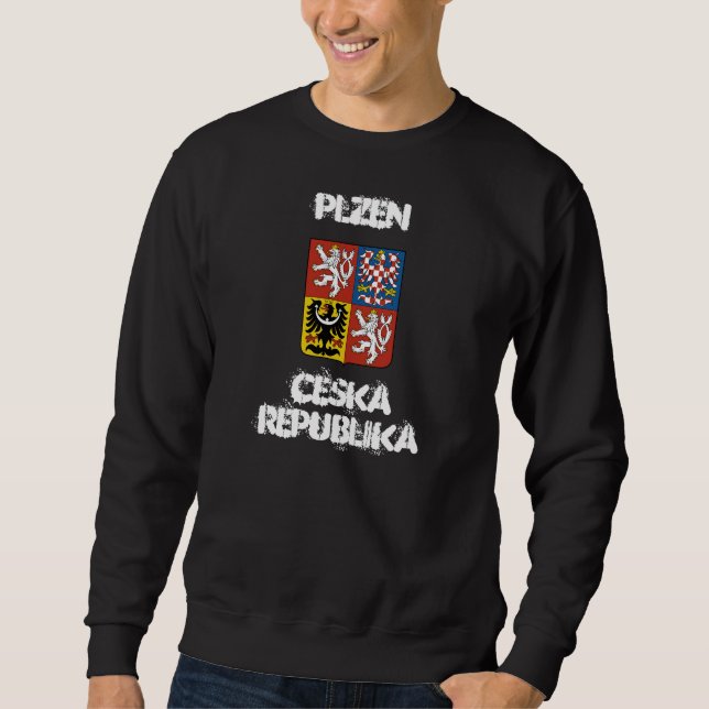 Sweatshirt Plzen, Ceska Republika avec armoiries (Devant)