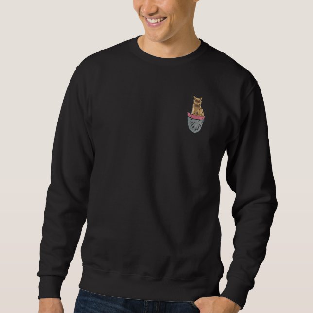 Sweatshirt Poche de chat Kitty Visage Thématique Cadeaux Anim (Devant)