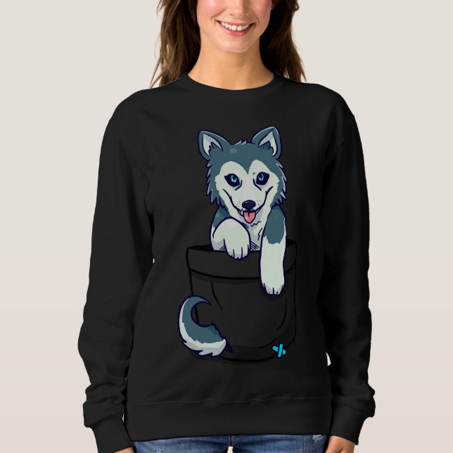 Sweatshirt Poche Sibérien Husky (Devant)