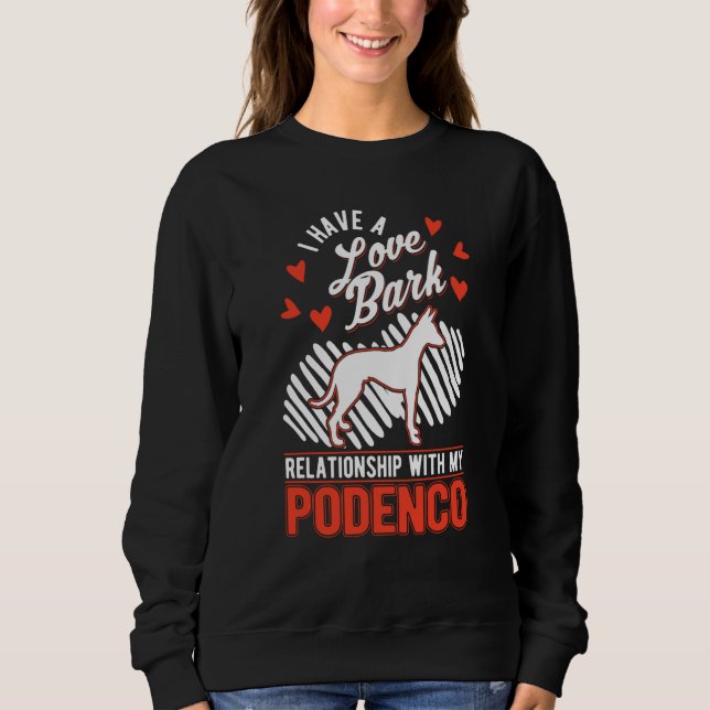 Sweatshirt Podenco Valentine's Day Ibizan Hound Podenco (Devant)