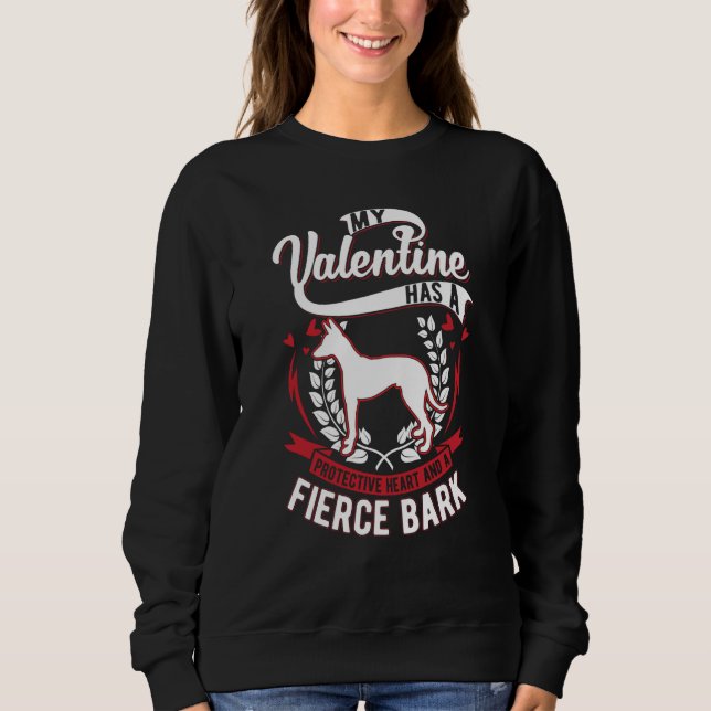Sweatshirt Podenco Valentine's Day Ibizan Hound Podenco (Devant)