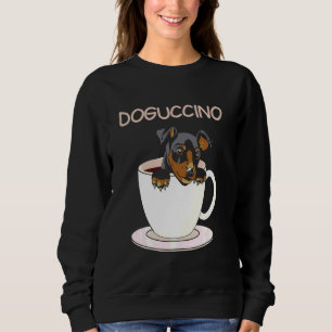 Sweatshirt Poète Dogpuccino Dans Un Café Cappuccino Chien Paj