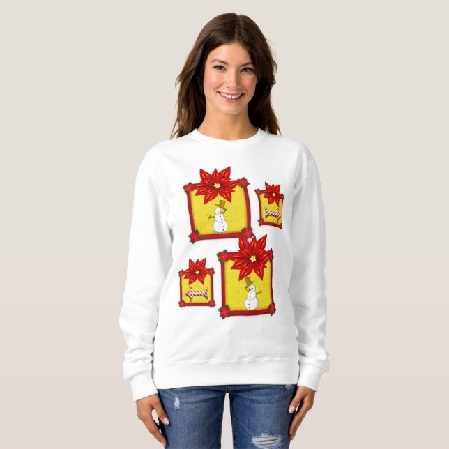 Sweatshirt Poinsettia (Devant entier)