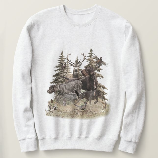 Sweatshirt Pointer à poil dur allemand (Design devant)