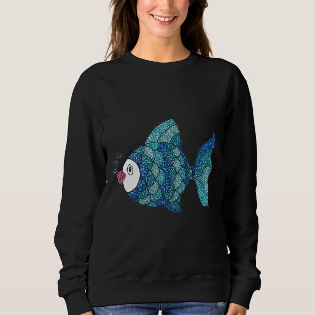 Sweatshirt Pointillisme bleu (Devant)