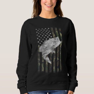 Sweatshirt Poisson Américain Drapeau USA Patriotique Pour Hom