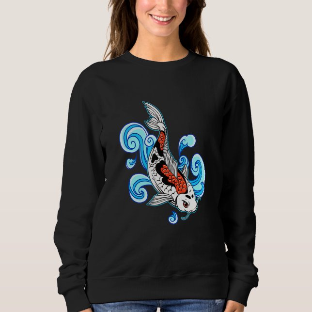 Sweatshirt Poisson asiatique Koi Koi Carpe (Devant)