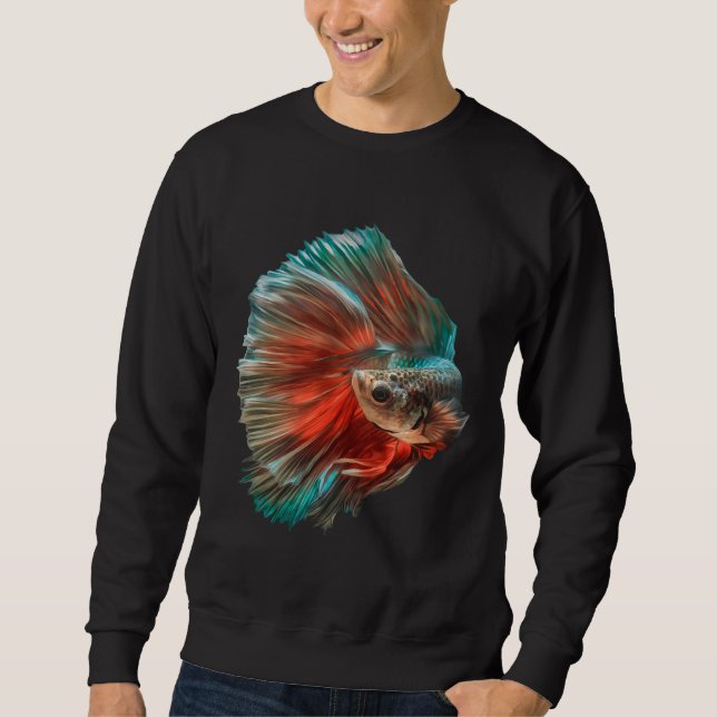 Sweatshirt Poisson Betta de Siamese (Devant)