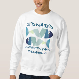 Sweatshirt Poisson bleu de natation Abstraite