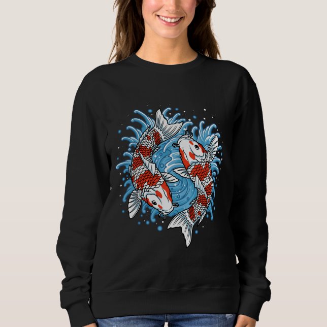 Sweatshirt Poisson-carpe japonais Koi 284 (Devant)