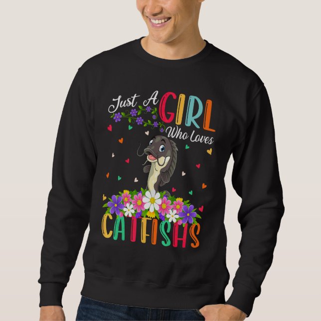 Sweatshirt Poisson-chat Juste Une Fille Qui Aime Les Poissons (Devant)