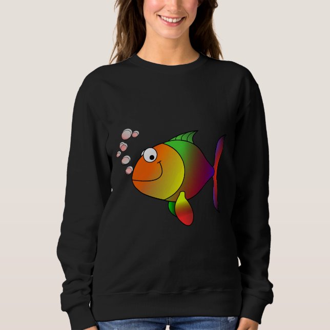 Sweatshirt Poisson coloré 101 (Devant)