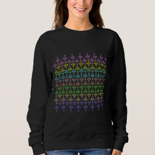 Sweatshirt Poisson coloré Chevron