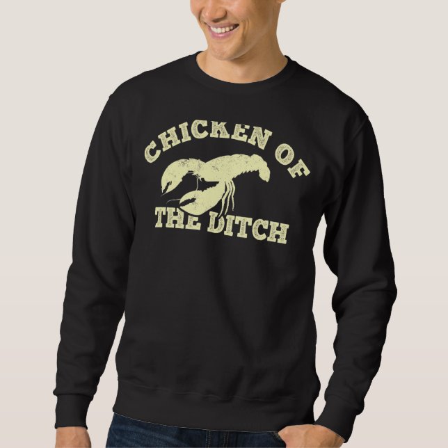 Sweatshirt Poisson-Crawfish Poulet De L'Épingle Retro Nourrit (Devant)