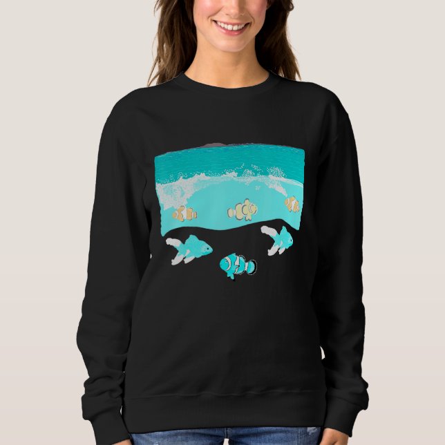 Sweatshirt Poisson Dans L'Océan (Devant)
