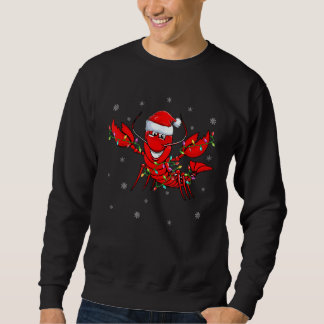 Sweatshirt Poisson de homard Xmas Éclairage renne Casquette H