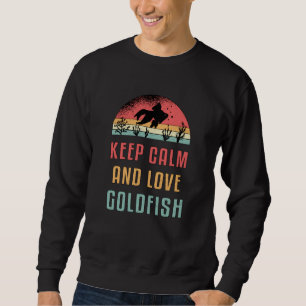 Sweatshirt Poisson D'Or Gardez Le Calme Et L'Amour Poisson D'