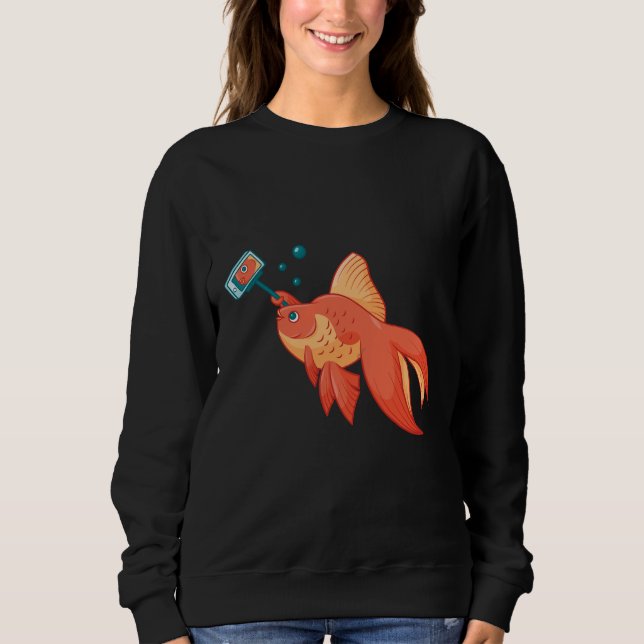 Sweatshirt Poisson d'or Selfie (Devant)