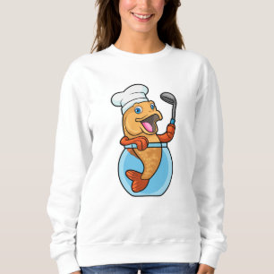 Sweatshirt Poisson en verre comme cuire avec cuillère à soupe