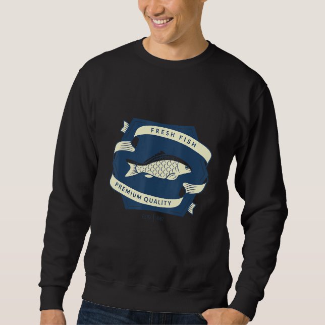 Sweatshirt Poisson Frais En Canne (Devant)