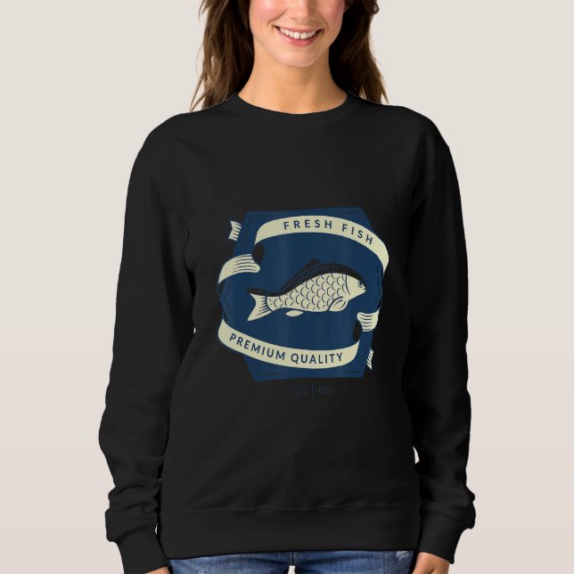 Sweatshirt Poisson Frais En Canne (Devant)