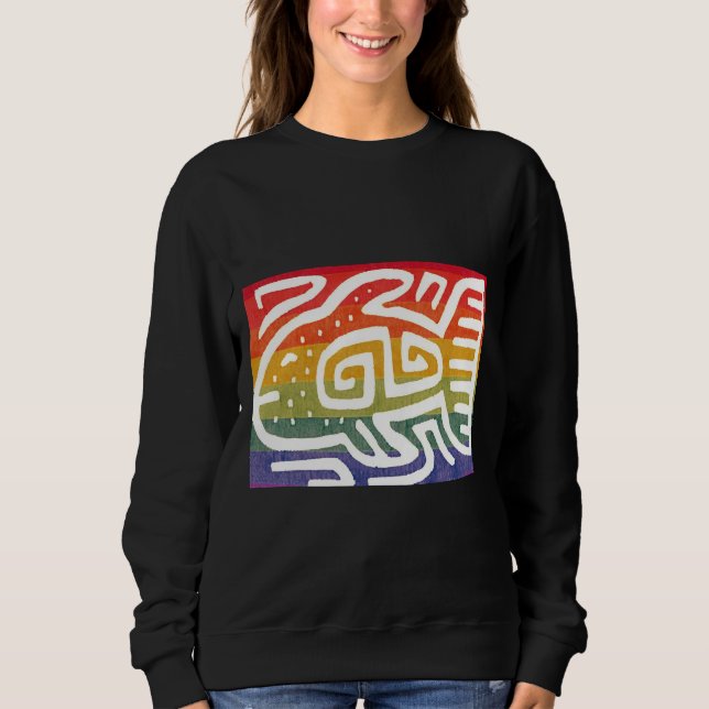 Sweatshirt Poisson Iris Poisson Coloré (Devant)