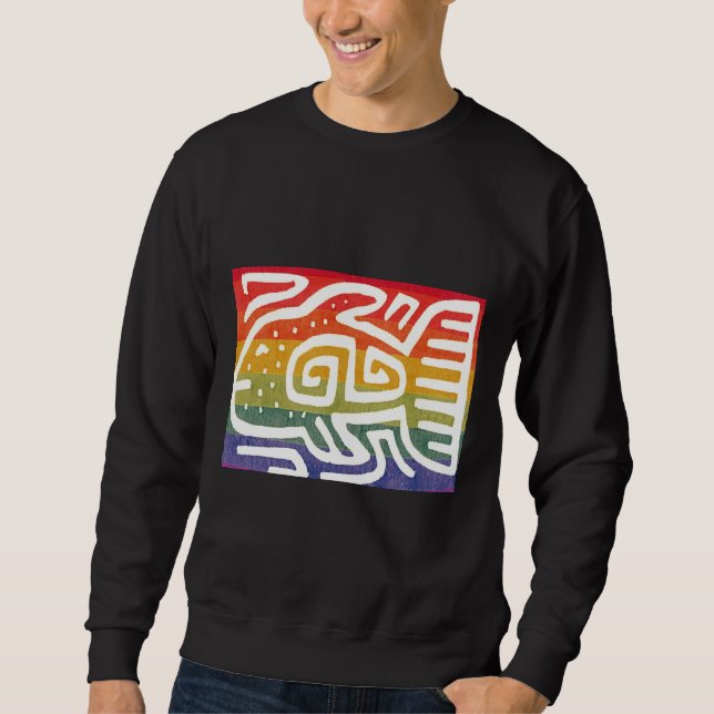 Sweatshirt Poisson Iris Poisson Coloré (Devant)