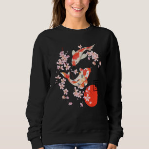 Sweatshirt Poisson koi koi carpe Sakura en fleurs de cerises