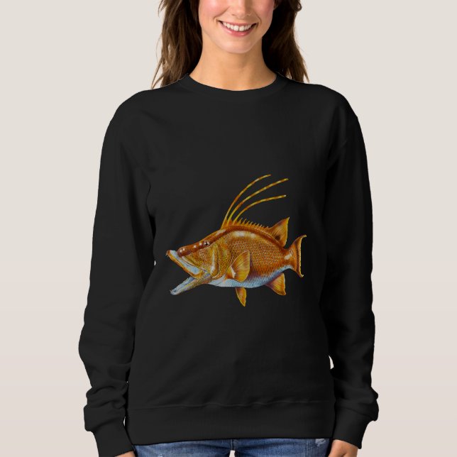 Sweatshirt Poisson-oeuf de pêche (Devant)